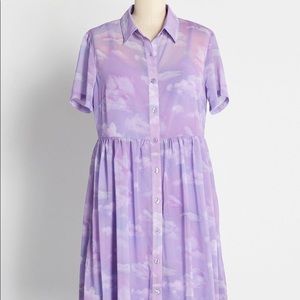 modcloth caught in a daze-dream mesh dress